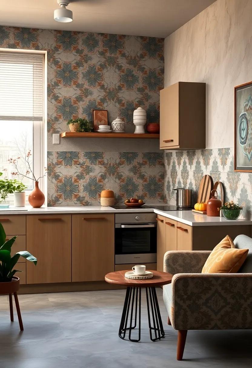 Hand-Painted Kitchen Tiles Inspiring a Burst of Color and Personality in Apartment Corners