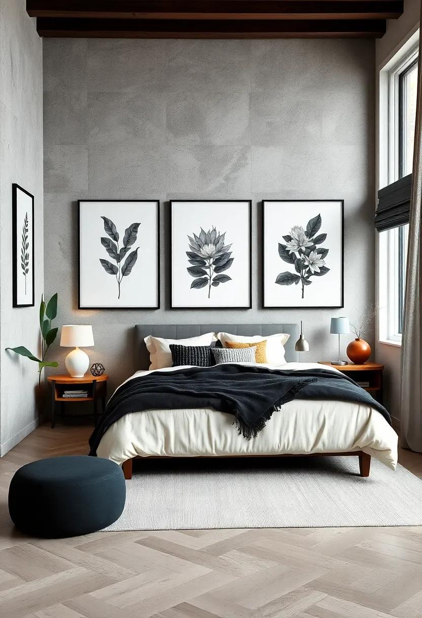 Highlight Botanicals‌ in‍ Monochrome: Choose black ⁣and white botanical prints to add a modern​ and ⁣sophisticated contrast against colorful bedding⁤ or furniture