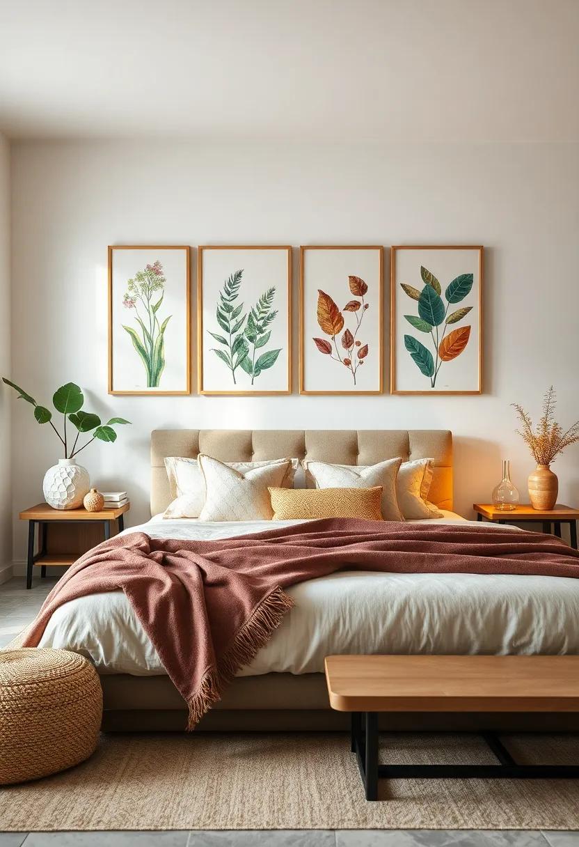 Combine Botanicals with ⁢natural‍ Elements:​ Add in natural materials ⁢like bamboo or jute with‍ your ⁢botanical prints to ​enhance ​the overall organic feel of the space