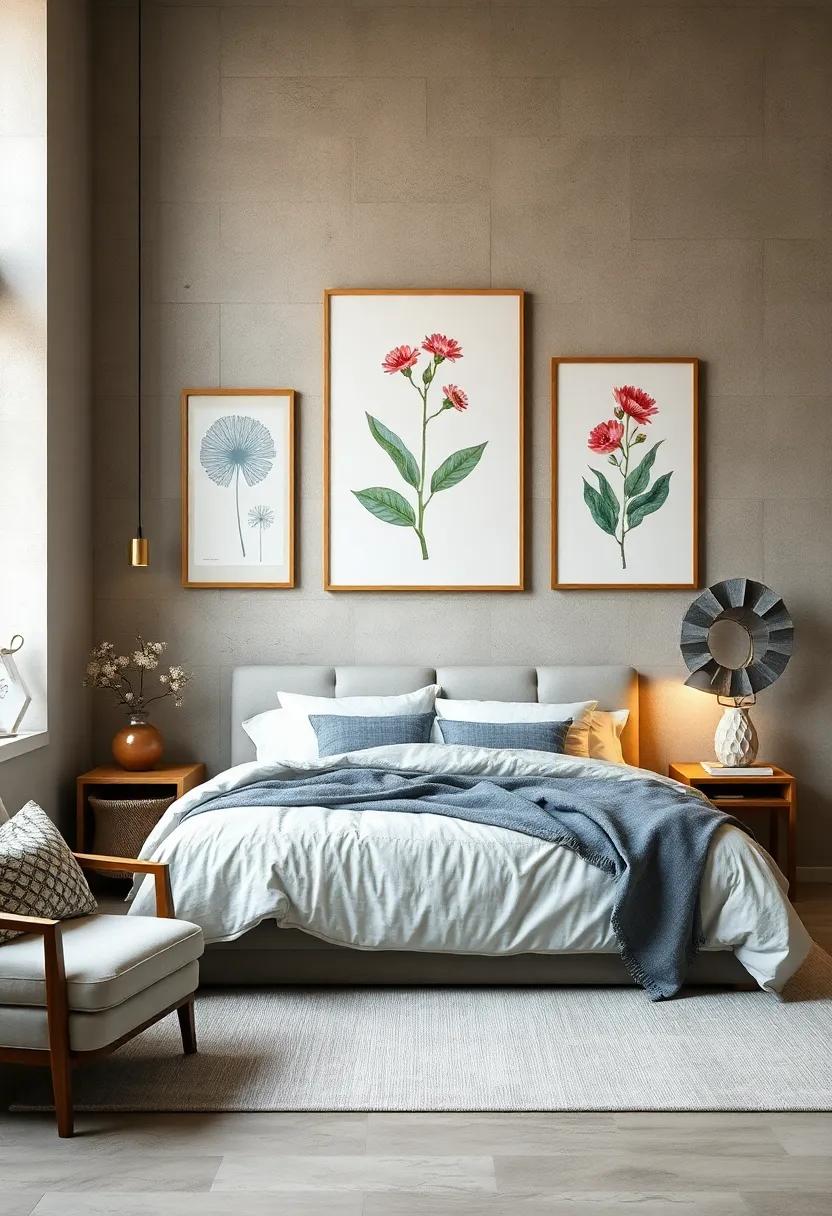 Think⁤ Beyond ⁣Paper: Explore wood, metal, or ⁤fabric ⁢as mediums for botanical prints to diversify⁢ the textures and styles ⁣in⁢ your bedroom