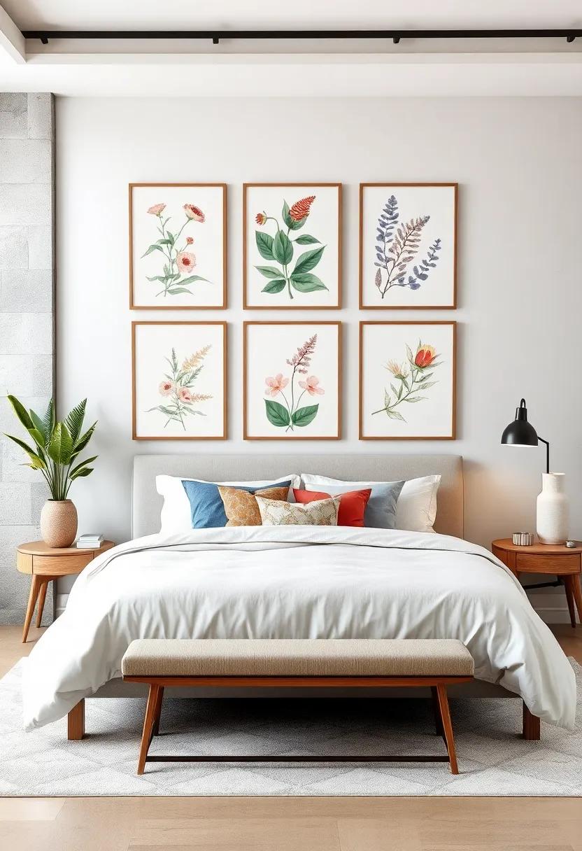 incorporate a nature-Inspired​ Color Scheme: Choose botanical artworks‍ that inspire and influence your bedding⁢ and decor colors, creating a harmonious visual experience