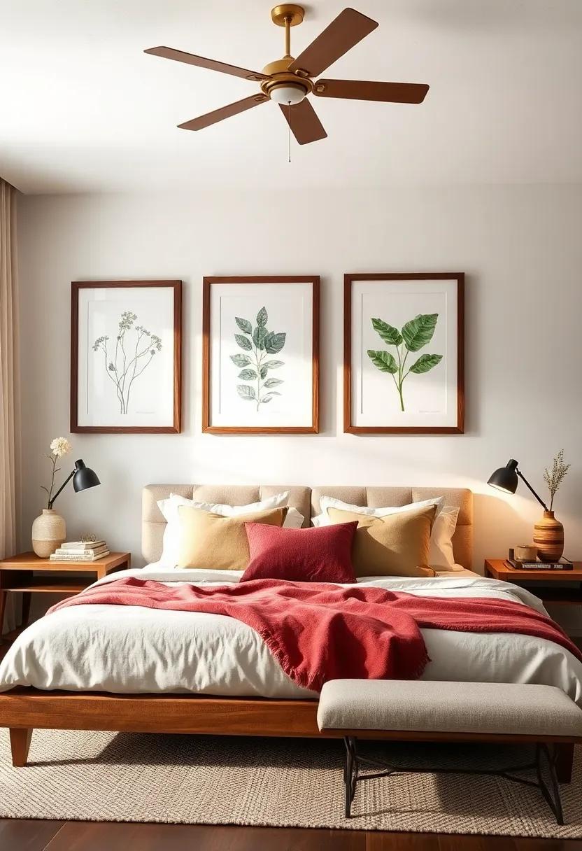 Frame Botanicals in‌ Rustic Wood: Use rustic wood frames for a charming farmhouse⁤ feel that complements⁢ botanical prints‍ and adds warmth to your bedroom