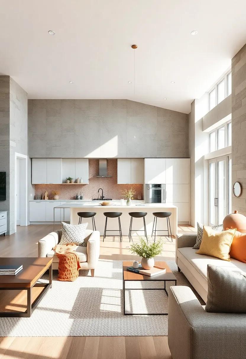 Creating Visual Interest Through Colorful Backsplashes That Stay Light and Inviting in Open Layout Kitchens