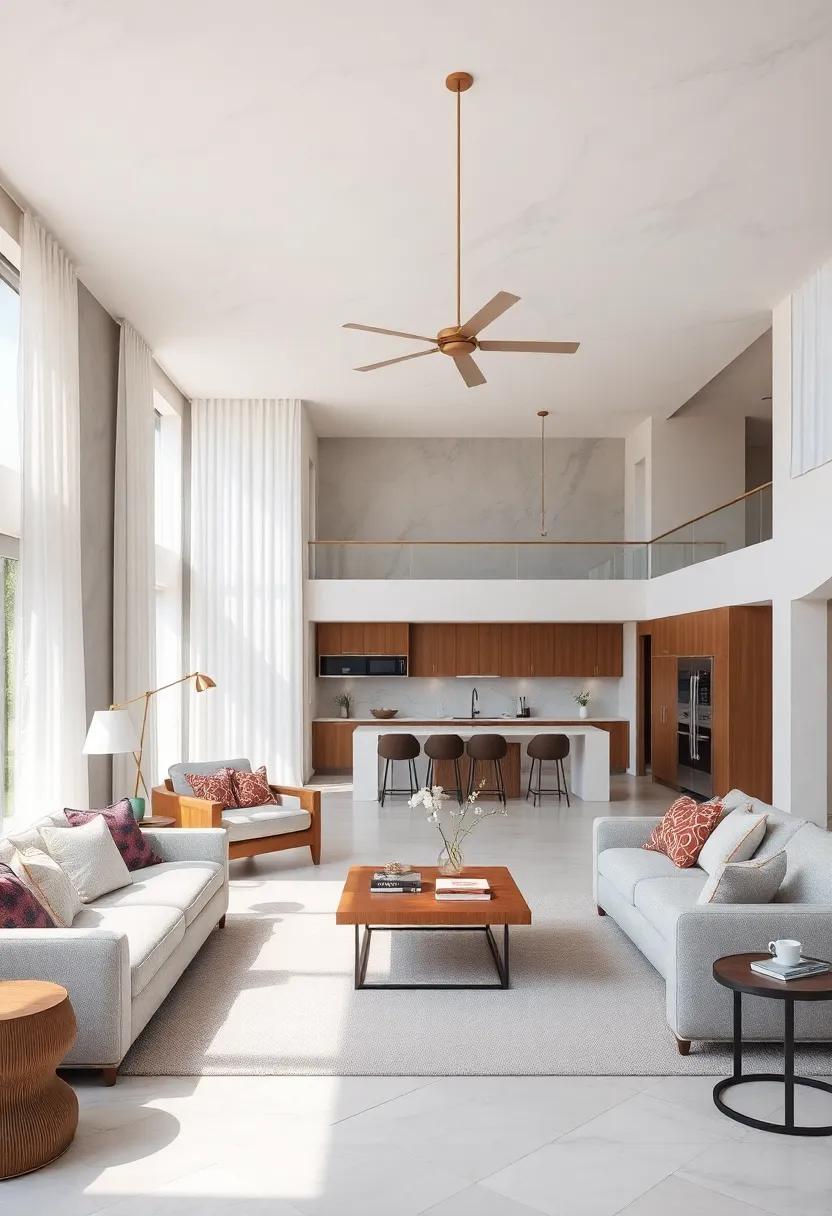 Choosing Lightweight Drapes and Blinds That Allow Control of Light Without Blocking the Open Concept Dream