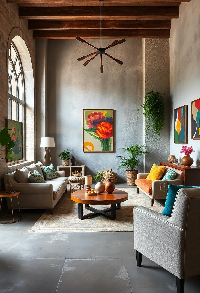 Exploring the Harmony of Vintage and Modern Elements in Eclectic Art and Furniture Compositions