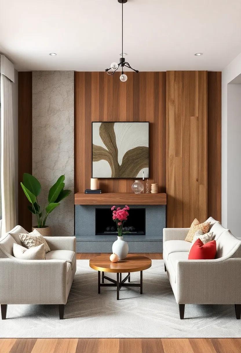 Natural Wood⁢ Elements: Incorporate ​wood ⁢wall panels or reclaimed ​wood art⁤ pieces to add warmth and an organic‍ touch that enhances a rustic⁤ or⁣ farmhouse theme
