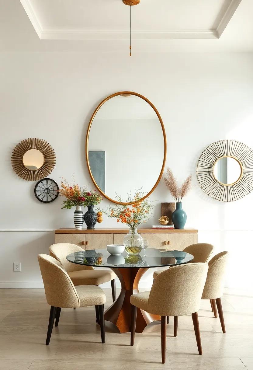 Artistic Mirrors: Opt ​for uniquely shaped and styled mirrors that serve dual‍ purposes as decor and​ an optical illusion of space ‌and light