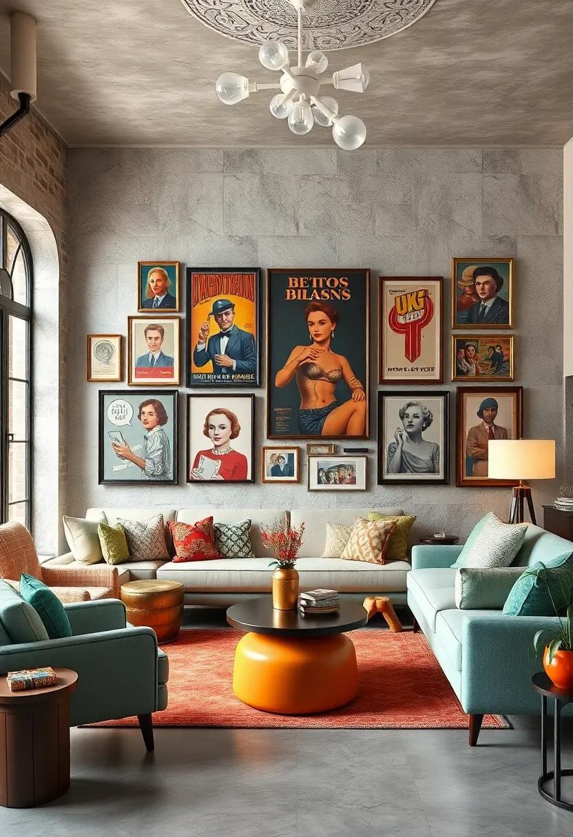 Curating an Eclectic Gallery Wall With Classic Posters, Art Deco Frames, and Retro Memorabilia