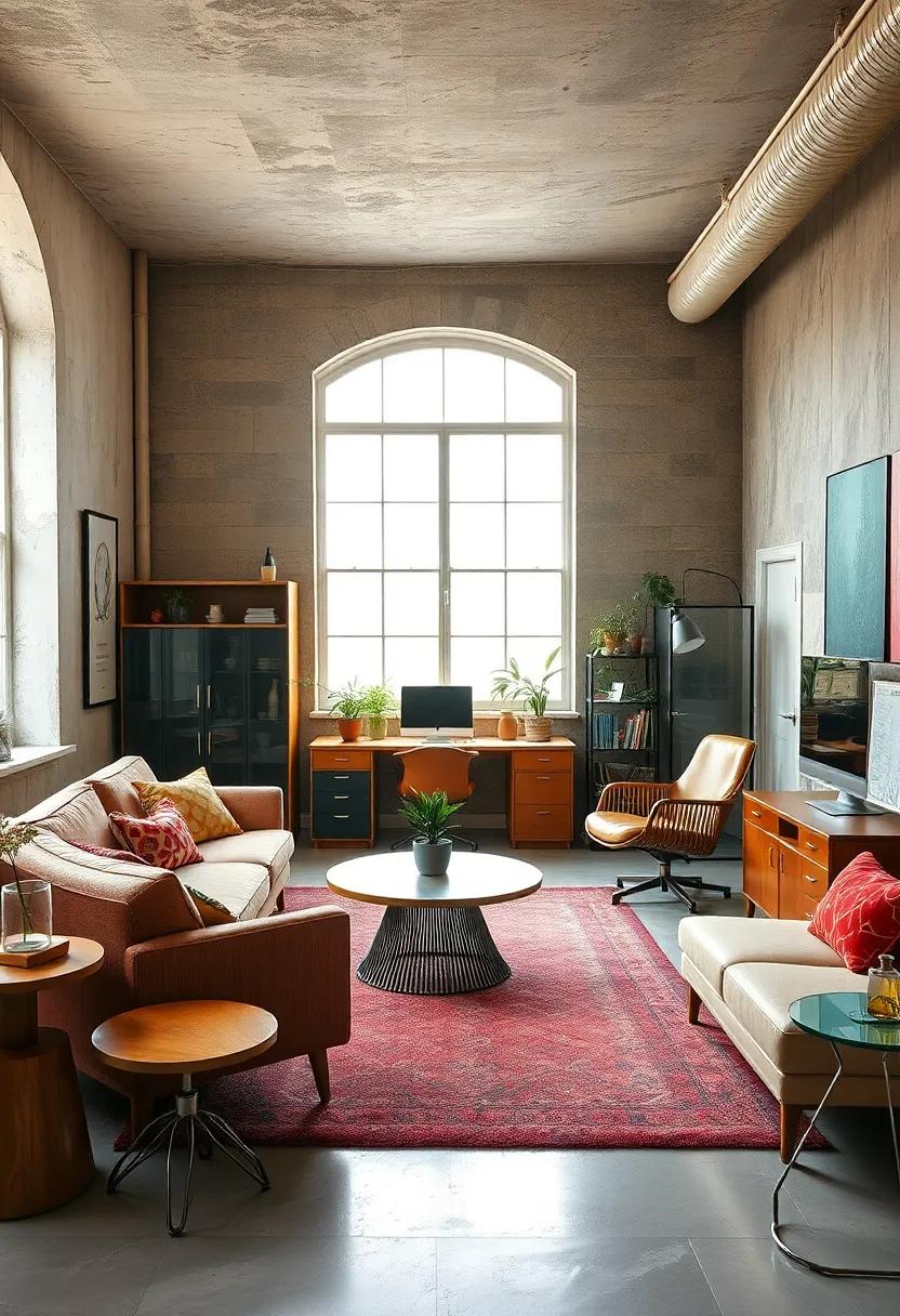 Highlighting Eclectic Mixes of Retro Office Furniture Blended With Modern Ergonomics for Vintage Workspace Vibes