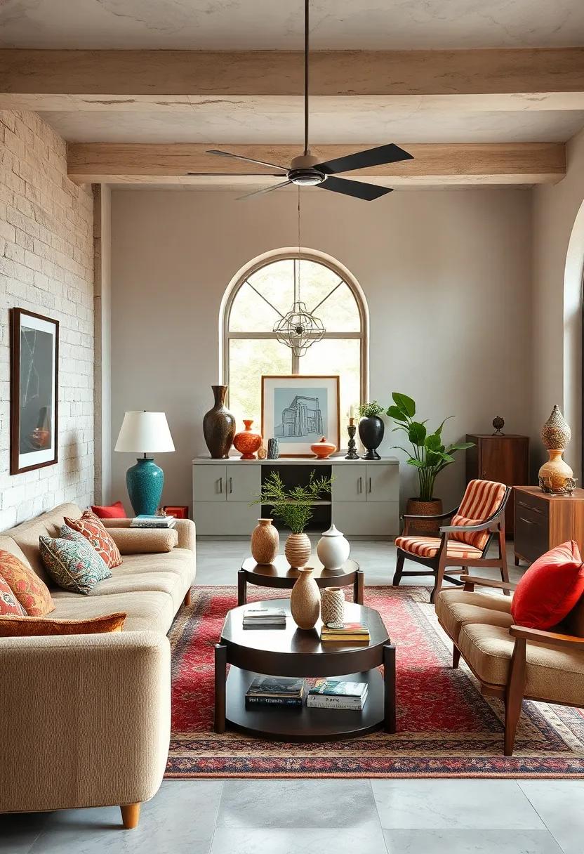 Integrating Iconic 70s Decorative Objects and Sculptures for Authentic Nostalgic Flair