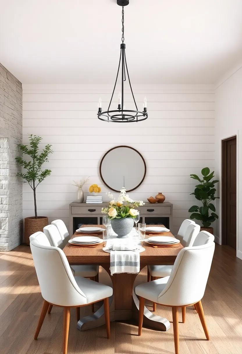 Shiplap Accent Walls Creating A Subtle Backdrop For Cozy Farmhouse Elegance