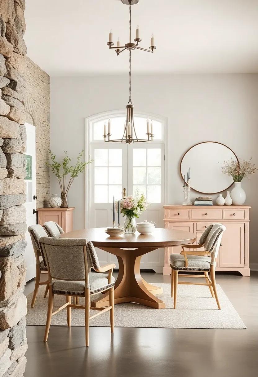 Soft Pastel Painted Sideboards Providing Storage And Subtle Color Accents