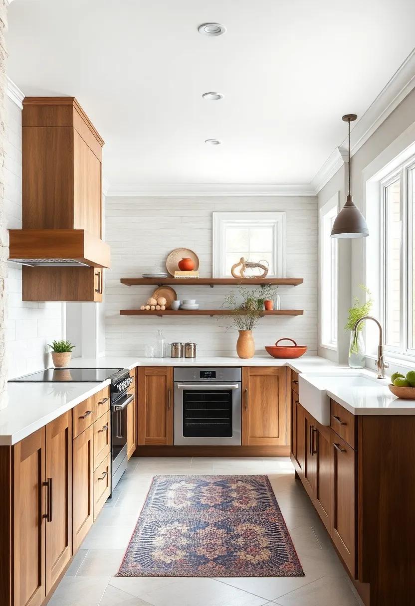 Transitional Galley Kitchen Balancing Classic Woodwork and Contemporary Hardware with Soft Matte Finishes