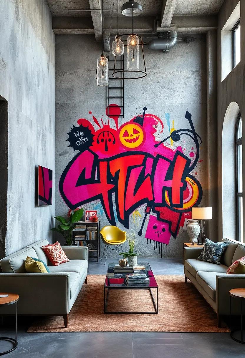 A Fusion of Rusted Metal and Neon Spray Paint Bringing City Alleyways to Life