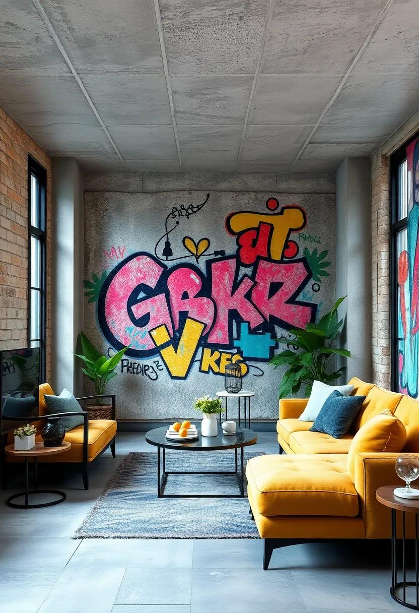 The Contrast of Gritty Urban Textures and Colorful Abstract Urban Art Forms