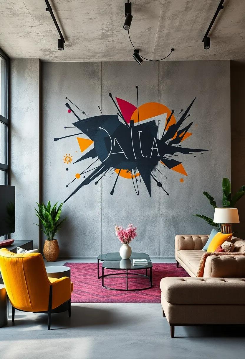 Graffiti-Inspired Geometric Shapes Simulating Movement on Urban Concrete Surfaces