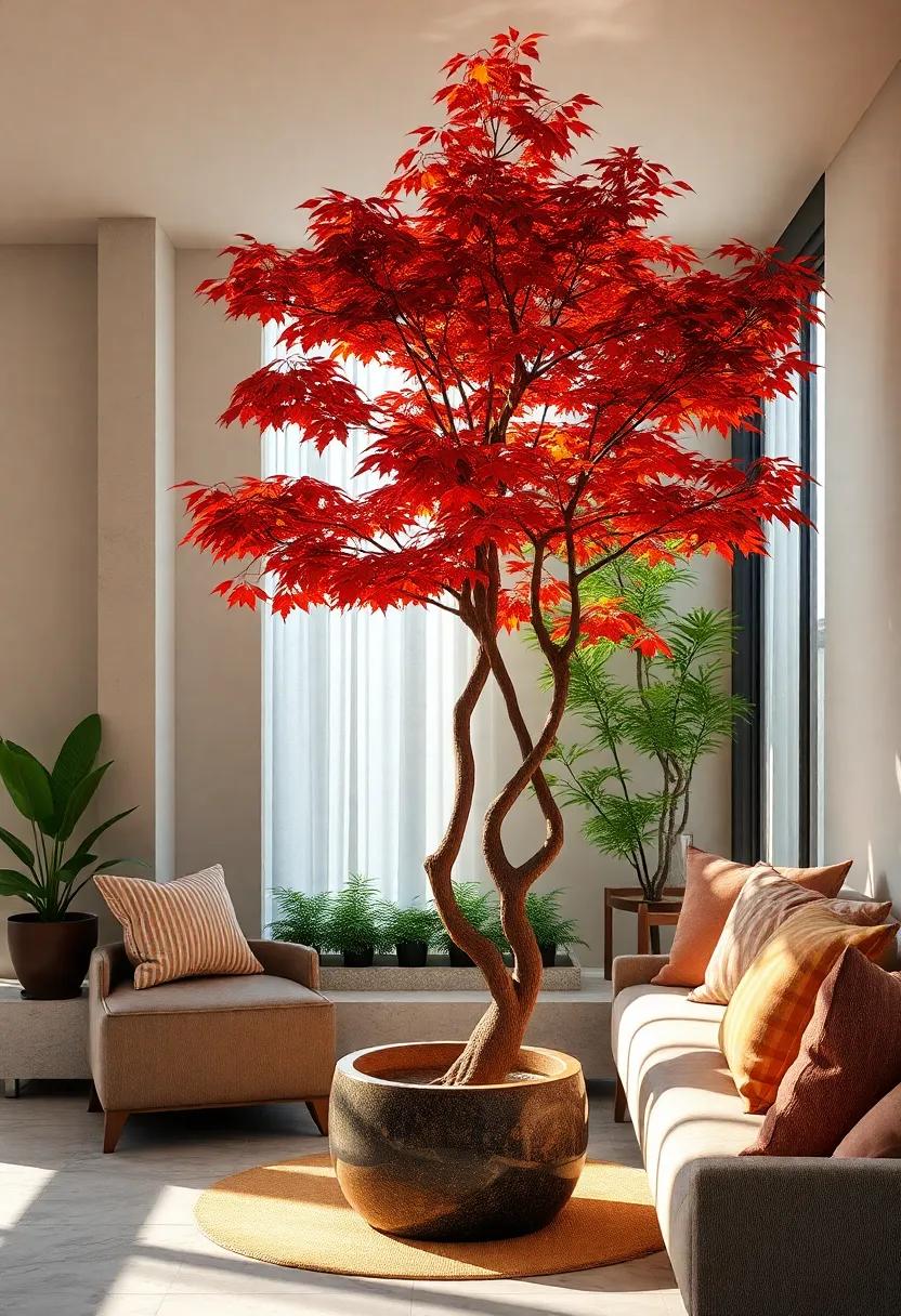 The Play of Morning Dew Glistening on Japanese Maple Leaves in a Sun-Dappled Garden Corner