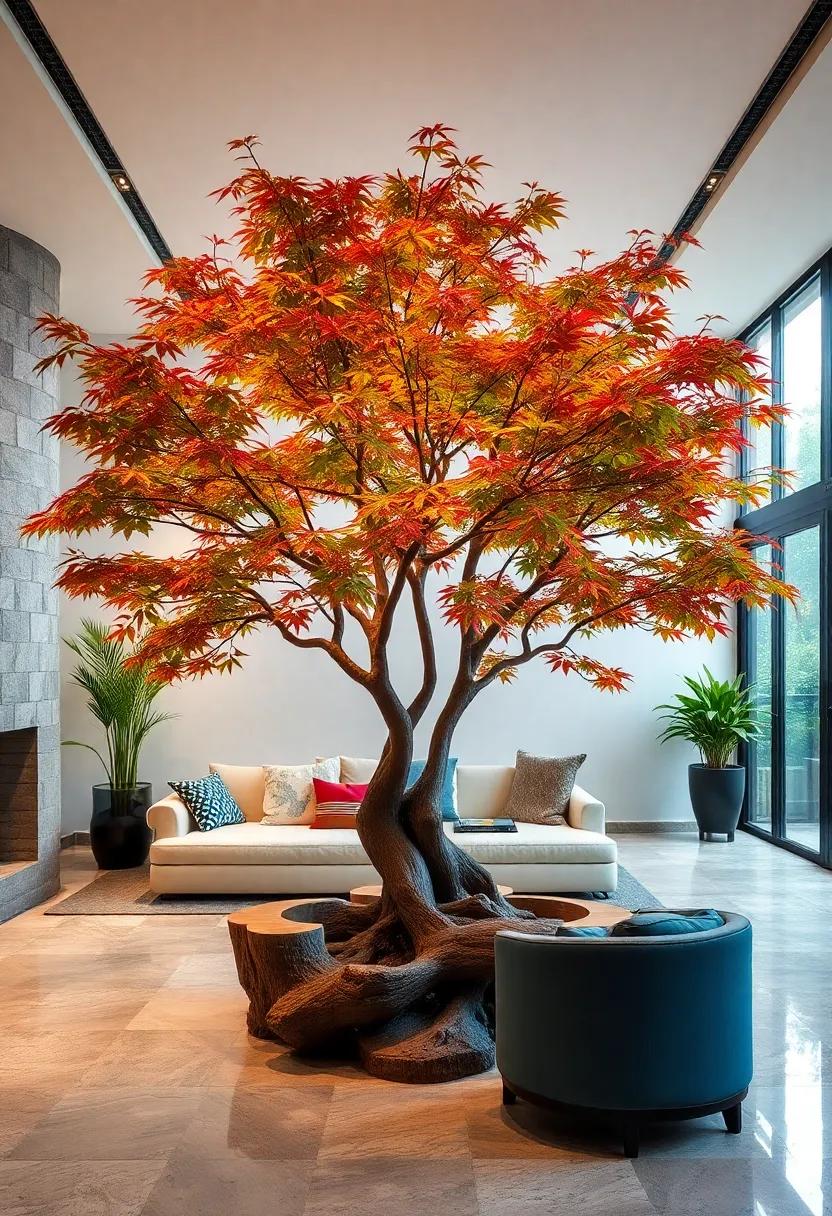The Unique and Sculptural Growth Patterns of Japanese Maple Limbs Shaping a Living Garden Sculpture