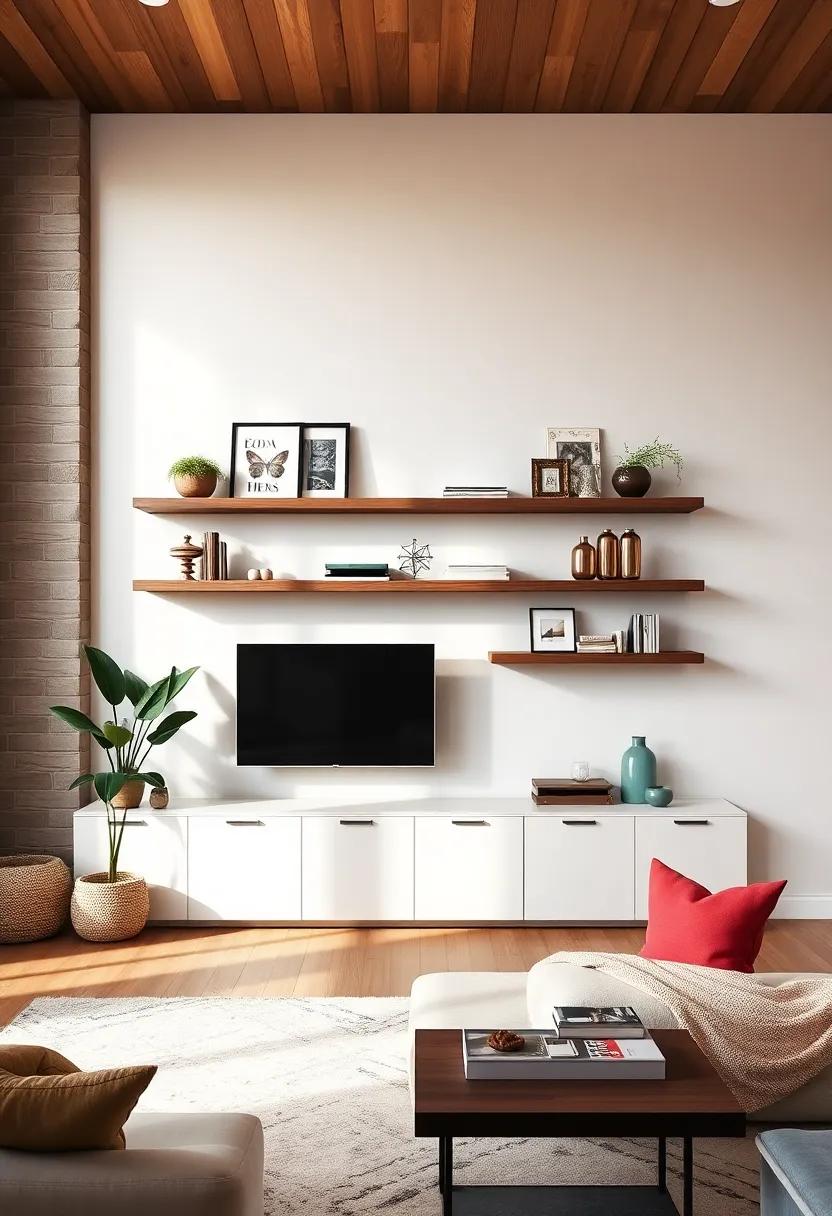 Vintage suitcase Display: Stack vintage suitcases on floating shelves for a nostalgic vibe that adds charm and provides‌ stylish storage for smaller items