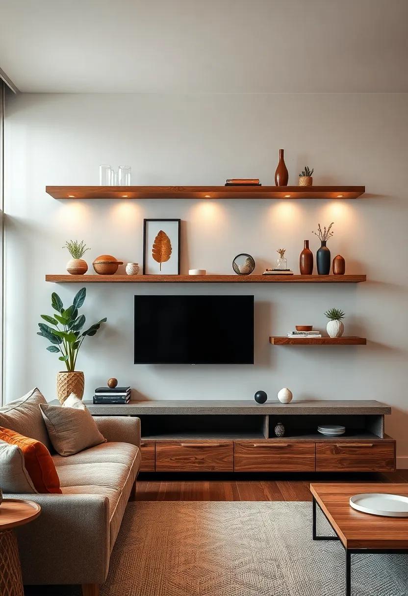 Layered Textures: Combine ‍floating ⁣shelves​ with various materials like glass, wood, and metal, introducing⁢ texture while displaying⁤ a curated mix of decor