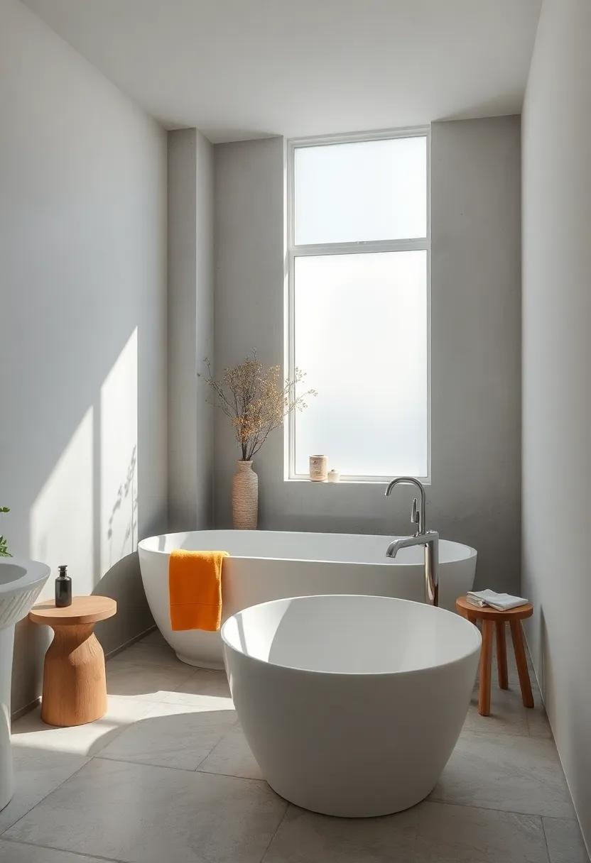 Open Shelving with Simple Ceramic Accessories Catching Warm Daylight for a Peaceful Atmosphere