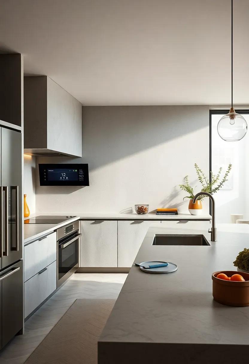 Contemporary Minimalist Sinks With Integrated High-Tech Fixtures And Appliances In One Sleek Unit