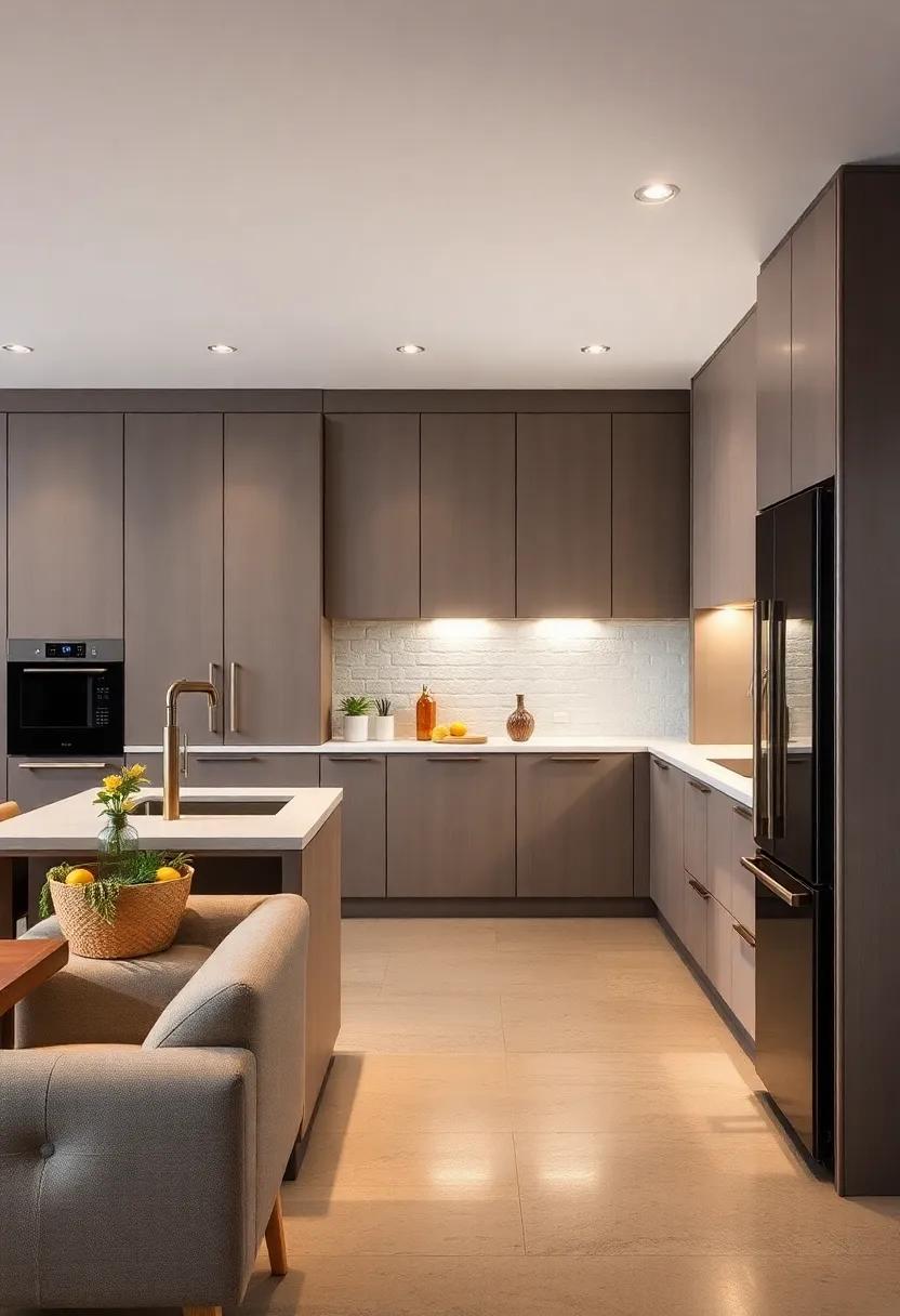 Smart Refrigerators Designed To Blend Effortlessly Behind Matching Panels In Quiet Minimalist Kitchens