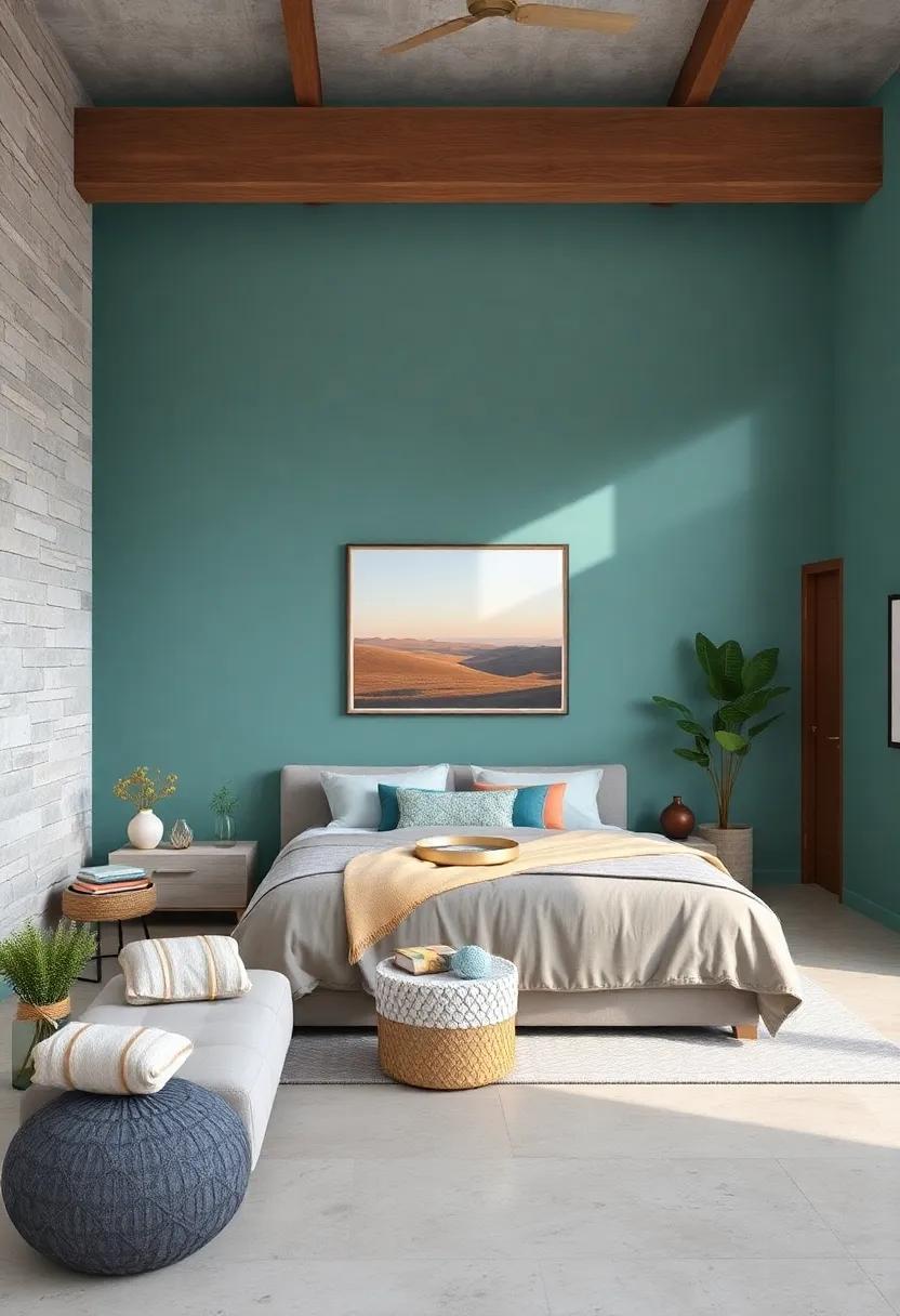 ocean Teal: Inspired by ‍tranquil waters,this refreshing⁤ color​ brings life ‍and tranquility,transforming your ⁢bedroom into​ a seaside escape