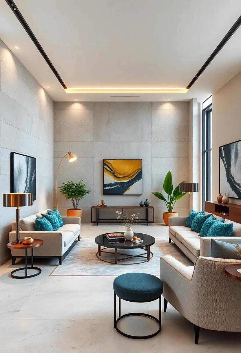 The Dance of Metallic Accents with Matte Finishes in Curating a Refined Ambiance