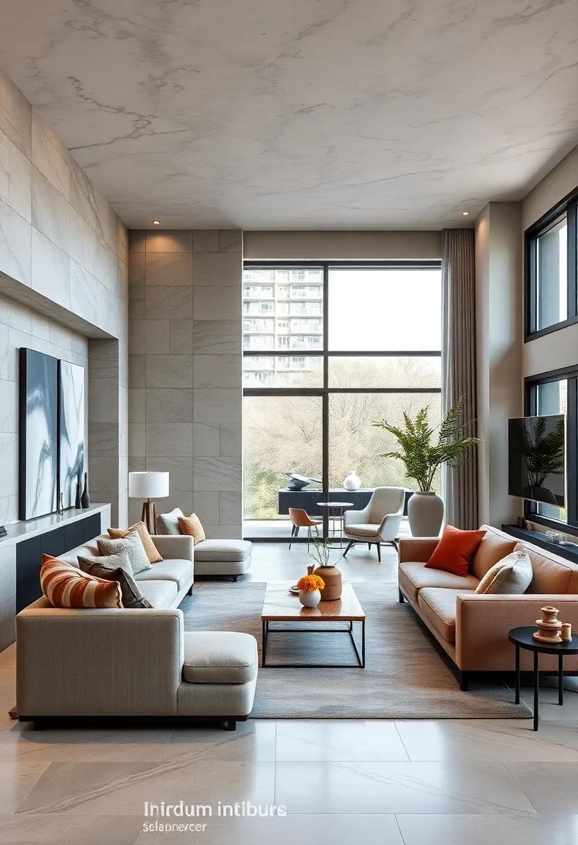 The Subtle Fusion of Classic Materials and Contemporary Silhouettes in Modern Luxury Living Spaces