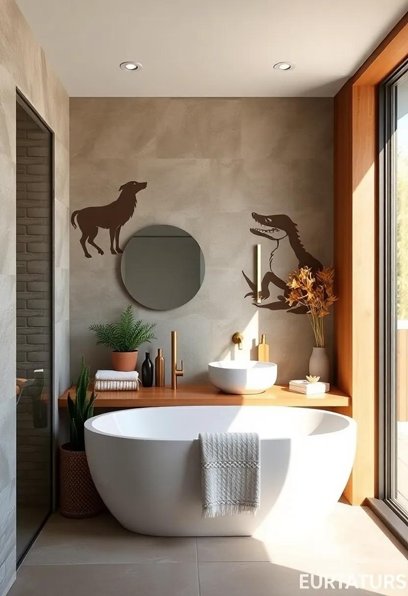 Nature-Inspired Animal Silhouettes Bringing Playfulness and Serenity to Compact Bathroom Designs