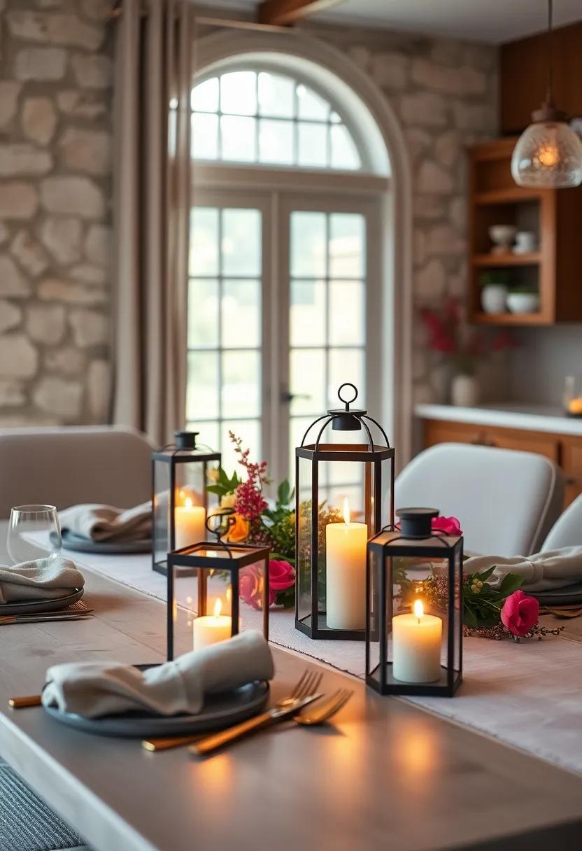 Candle Lanterns: Use small metal lanterns with flickering candles‌ to create a warm, inviting ‌atmosphere, perfect ​for a cozy dinner setting