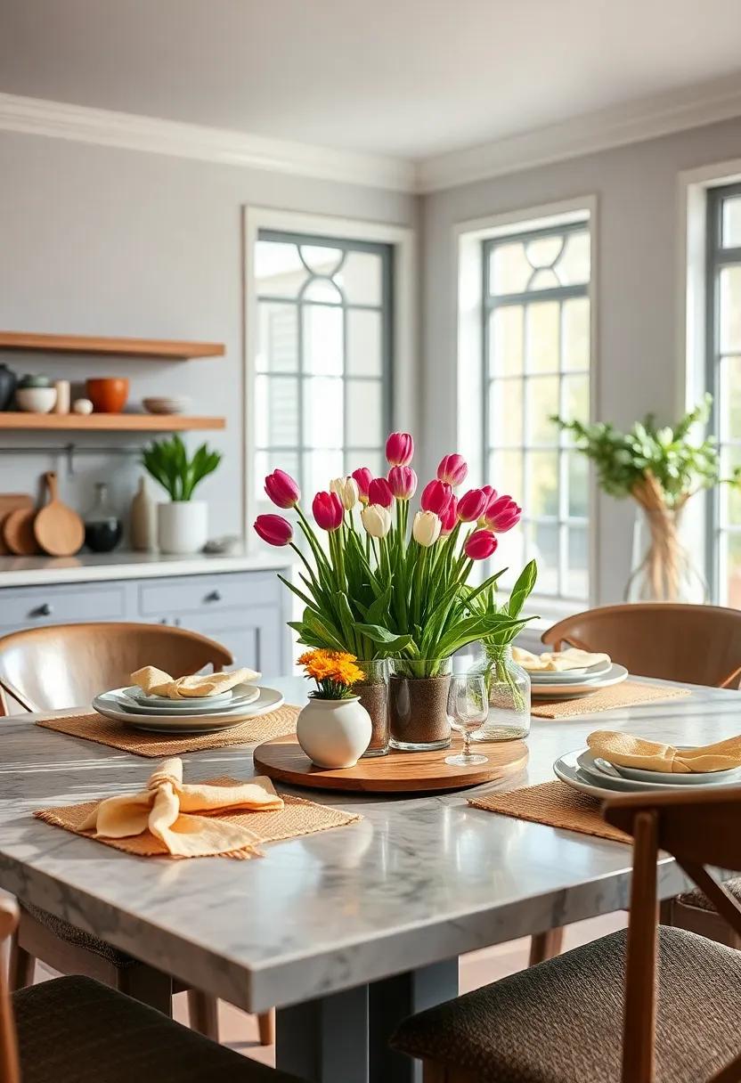 Potted Bulbs: Bright spring-flowering bulbs,such as ‍tulips⁤ or daffodils,can instantly‍ brighten​ your table and signal⁣ the changing seasons
