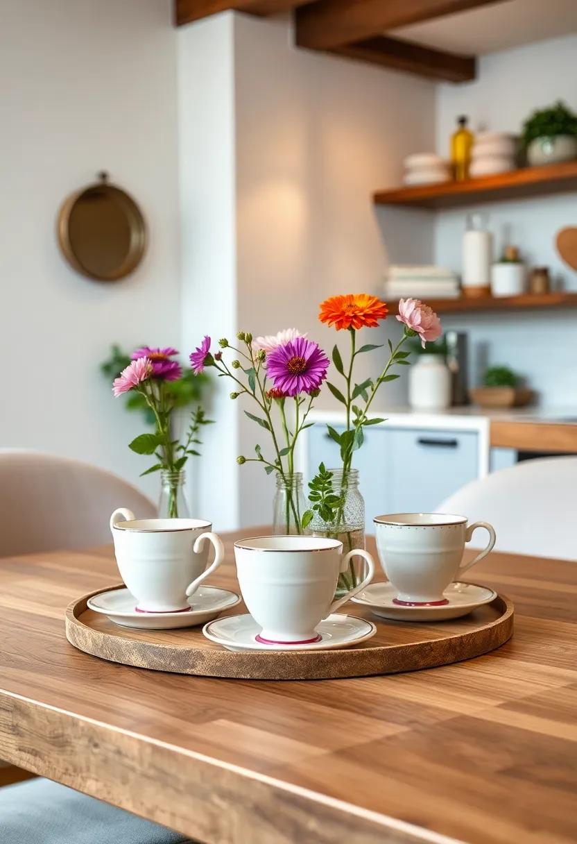 Repurposed Teacups: use⁣ vintage teacups as ⁢whimsical vases for ⁢small flowers‌ or herb⁤ clippings, adding character while showcasing ​your ‍personal style