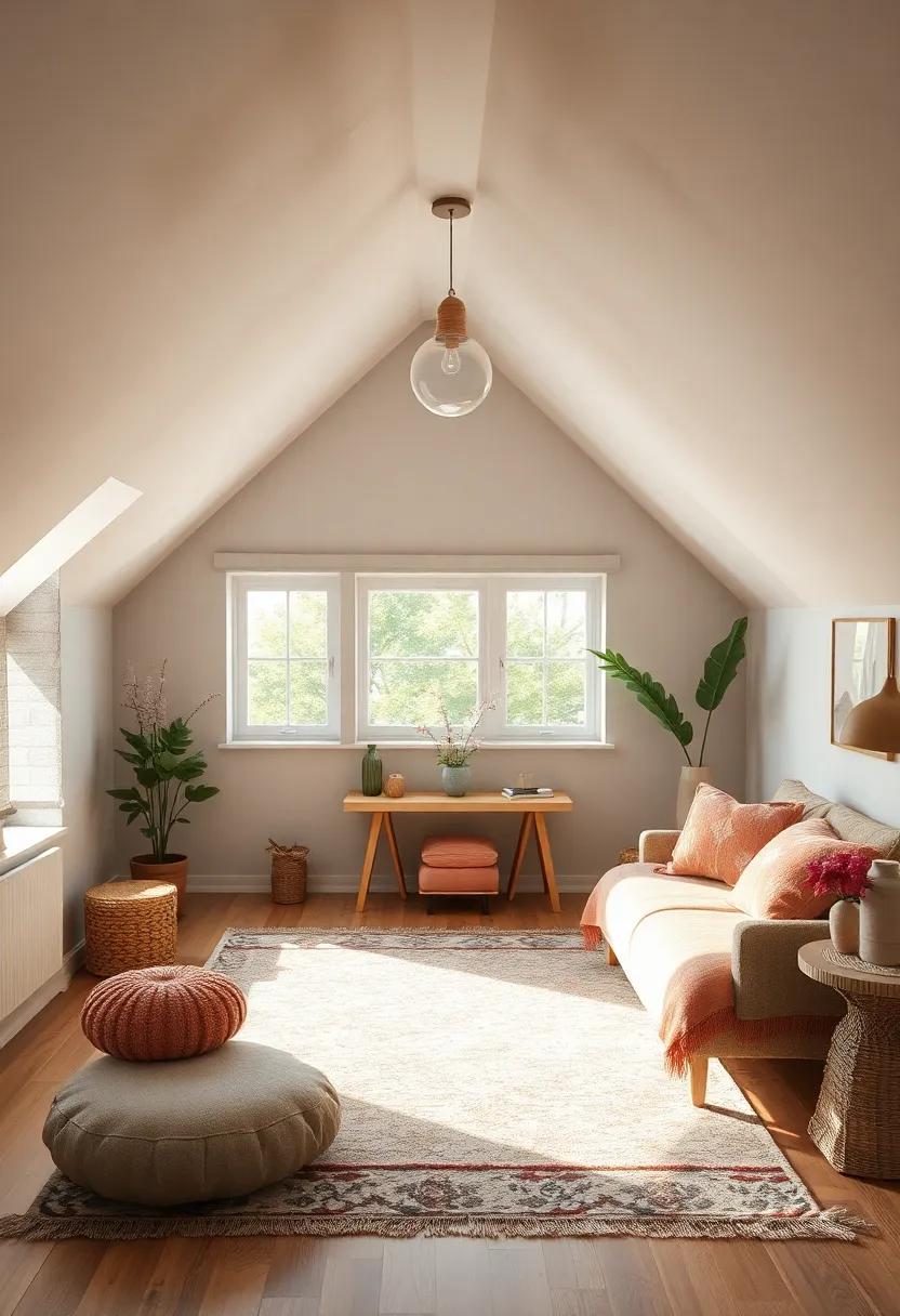 Soft Pastel Palettes Mirroring Spring Blooms For an Uplifting, Tiny Attic Haven