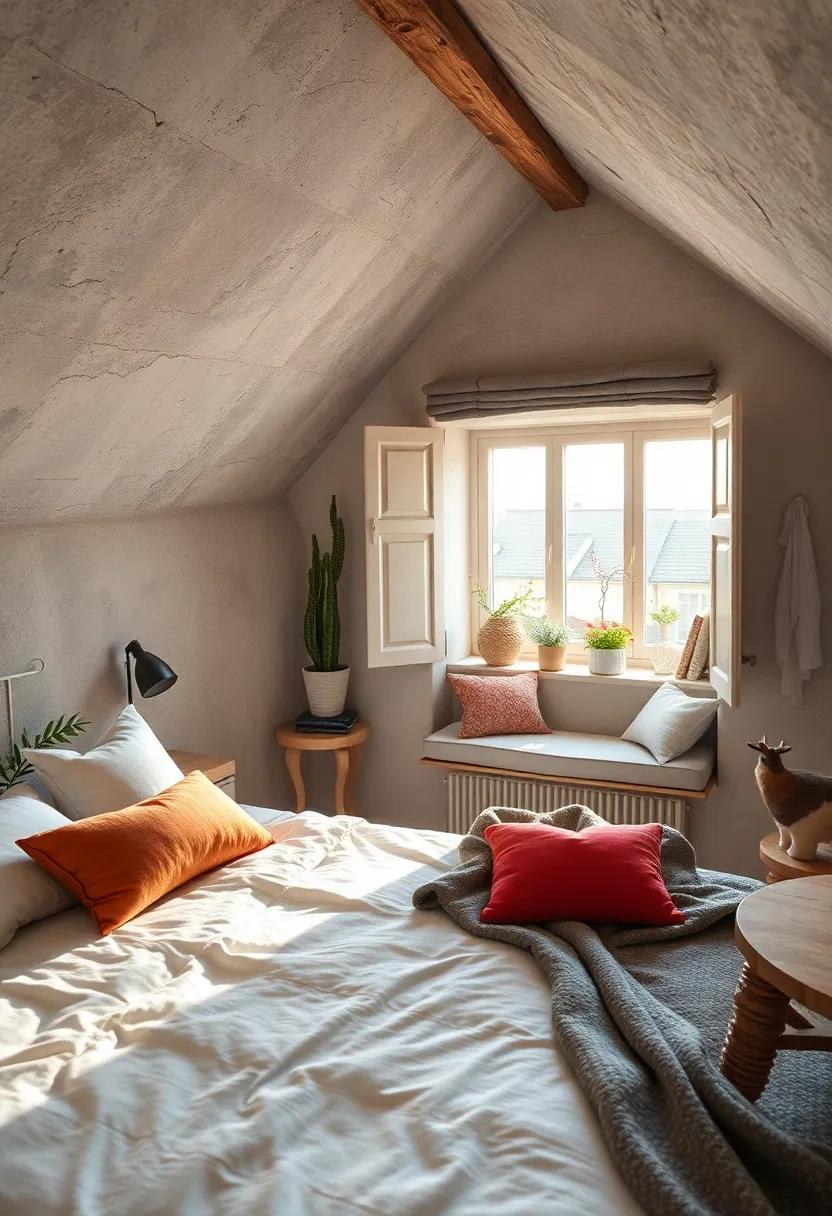 Quaint European Village-Inspired Window Seats Bathed in Morning Light for Serene Moments