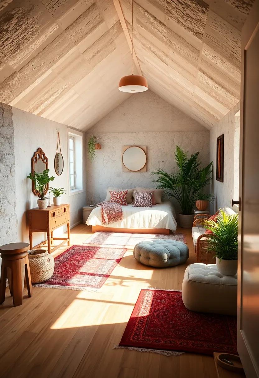 Sun-Kissed Wooden Floors with Complementary Rugs and Potted Plants Enhancing Warmth