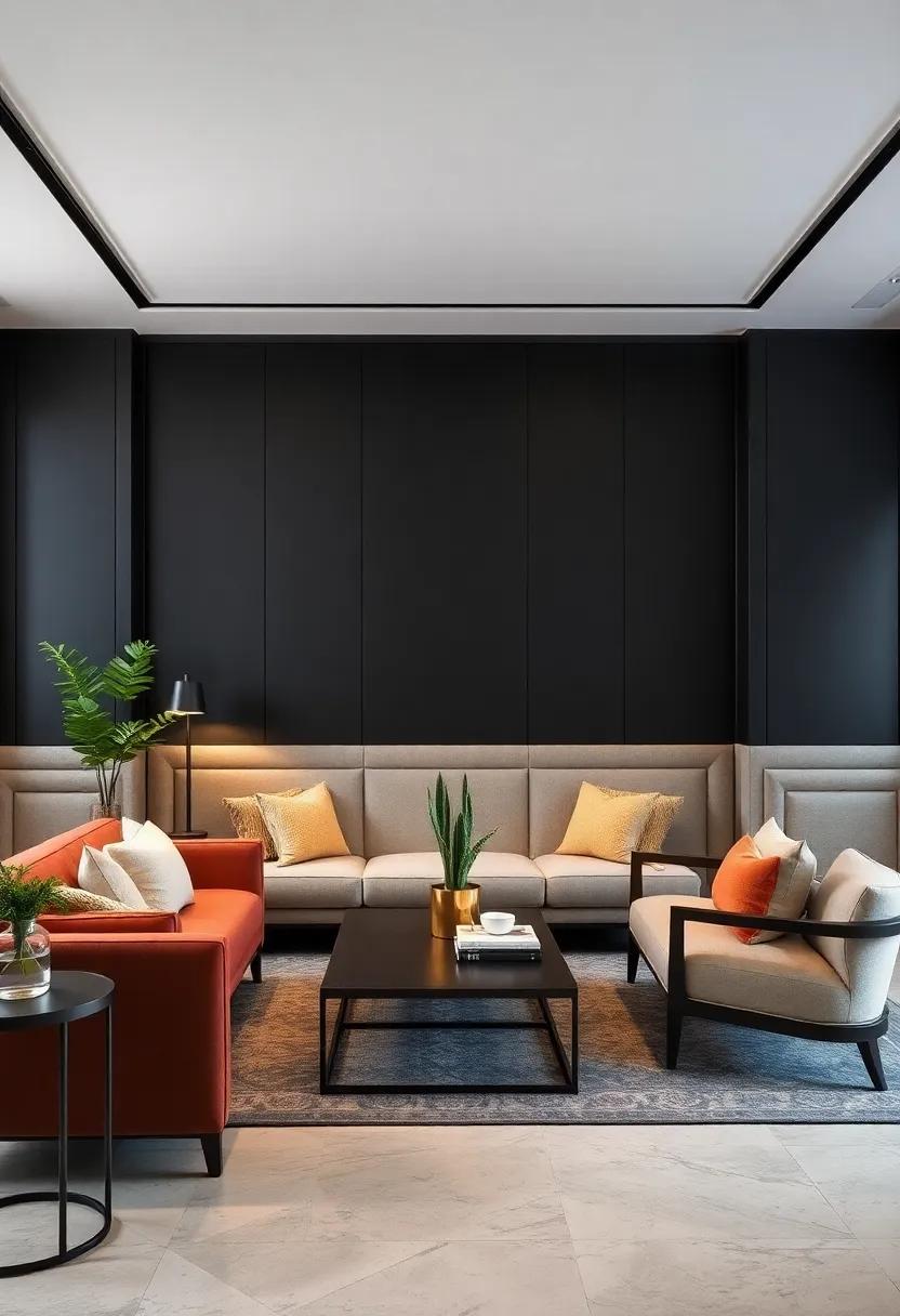 Matte Black Wall Panels Offering Sophisticated Contrast and Urban Modernity