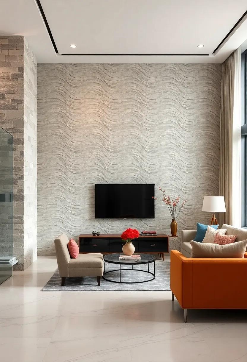 Organic Wave Patterned Panels Introducing Flowing Movement Across Interior Walls