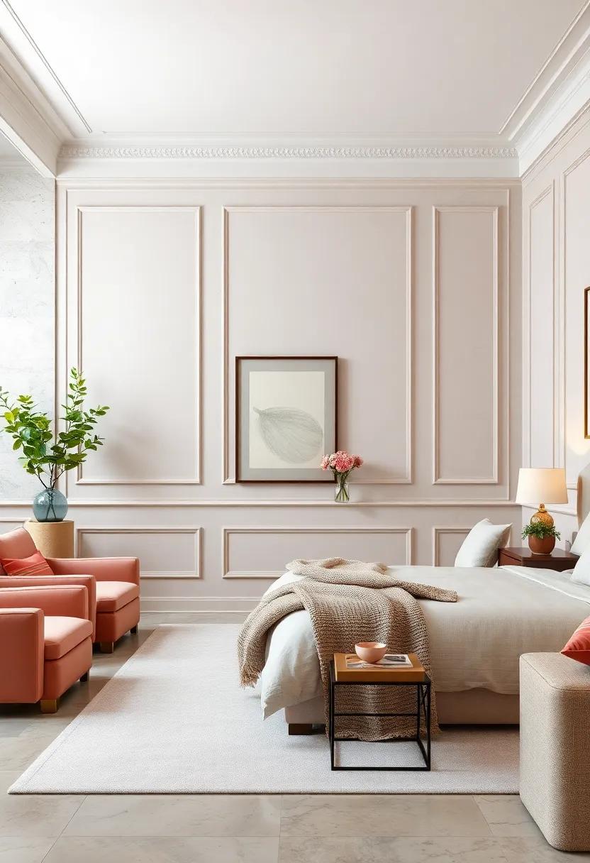 Soft Pastel Wainscoting Bringing a Serene and Inviting Atmosphere to Bedrooms