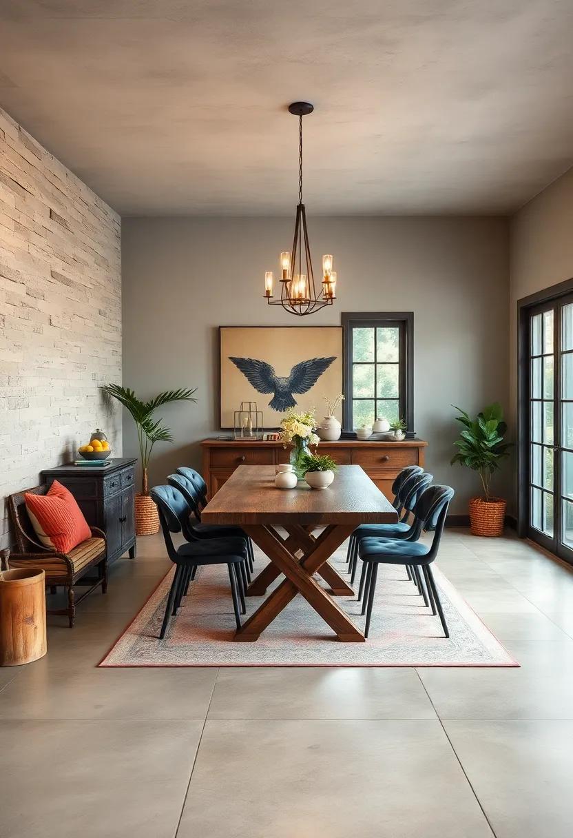 The Soft Glow of Vintage Wall Sconces Enhancing Rustic Farmhouse Dining Rooms