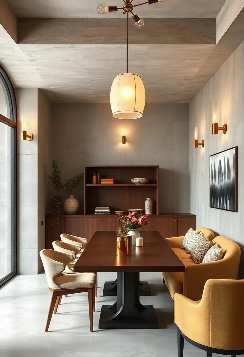 Mid-Century Modern Wall Sconces Combining Form and Function in Stylish Dining Zones
