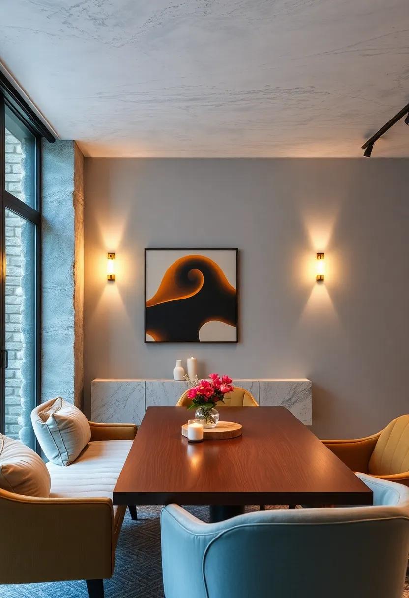 Dual-Light Wall Sconces Providing Adjustable Brightness for Versatile Dining Settings