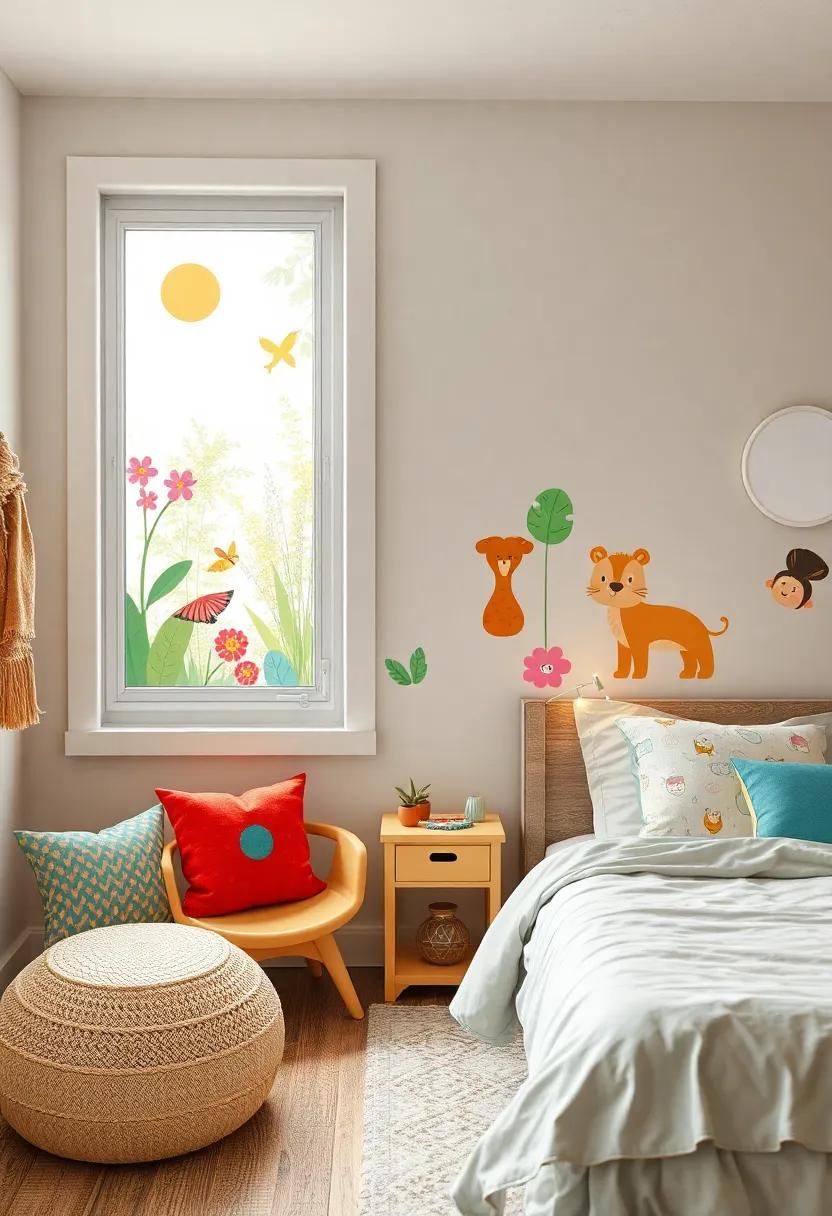 Playful Window Decals Featuring Nature Scenes and Friendly Animals Bringing the Outdoors In