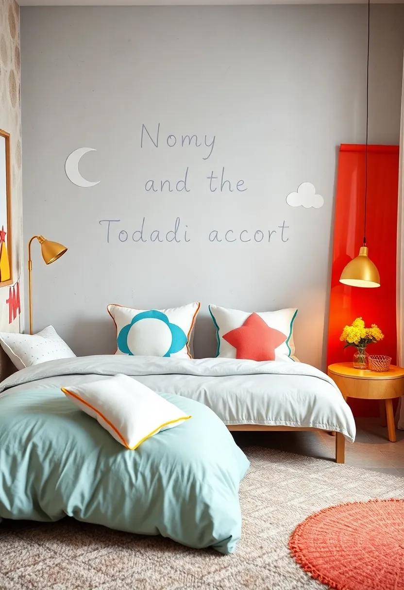 Decorative Pillows with Playful Shapes like Stars, Moons, and Clouds Enhancing Comfort