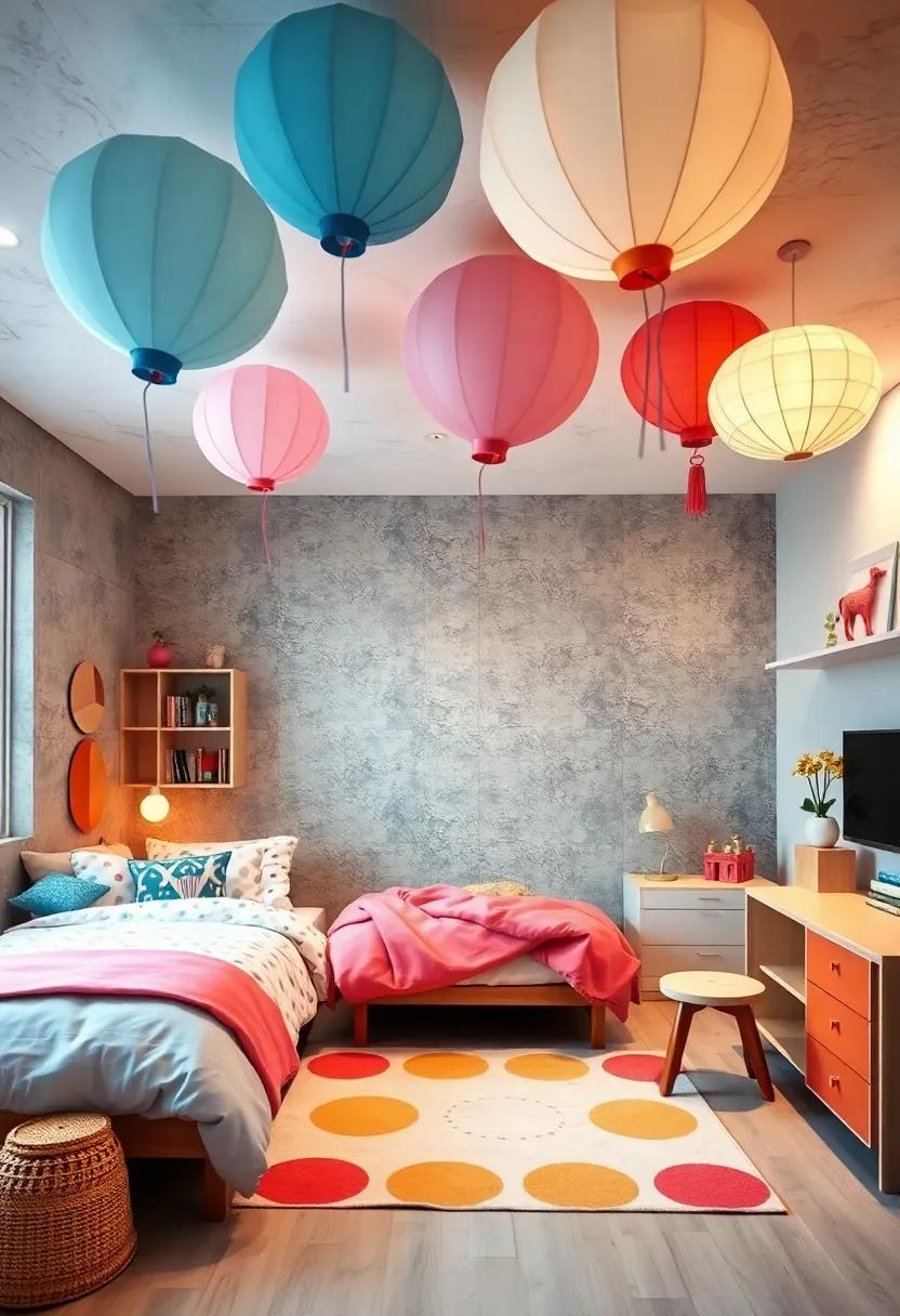 Floor Cushions and Bean Bags in Primary Colors Offering Comfortable Play Zones