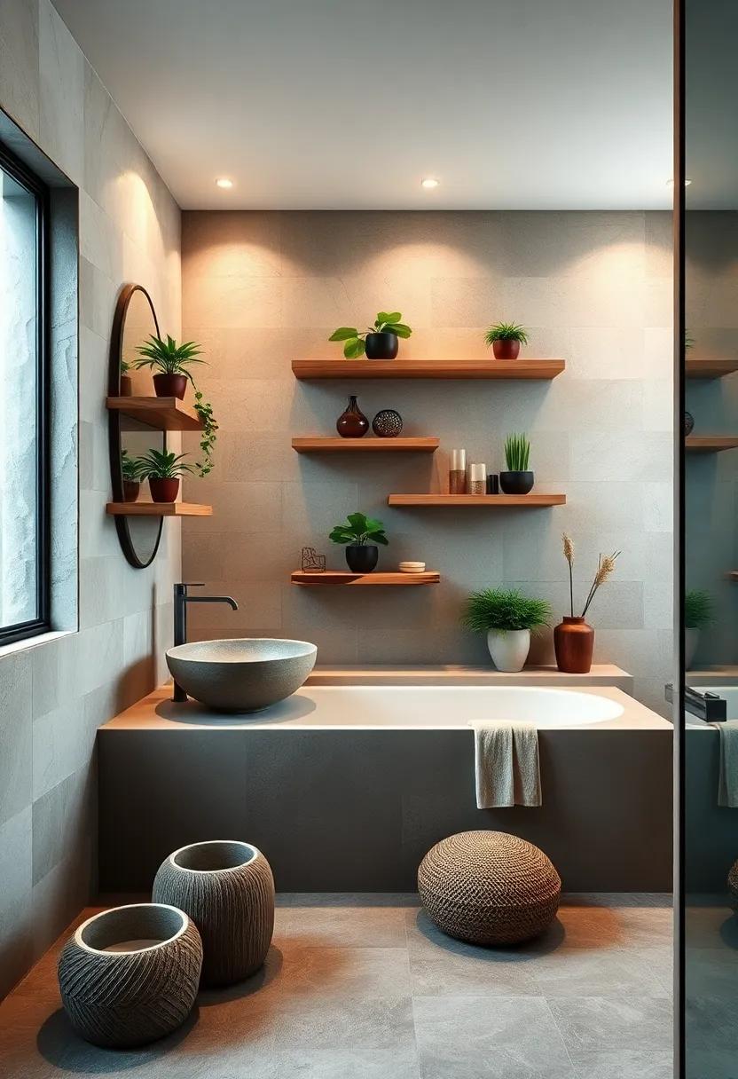 Incorporate Wooden Shelves: Install ⁣floating ​wooden ​shelves to display plants ⁤and decorative items, enhancing a serene vibe
