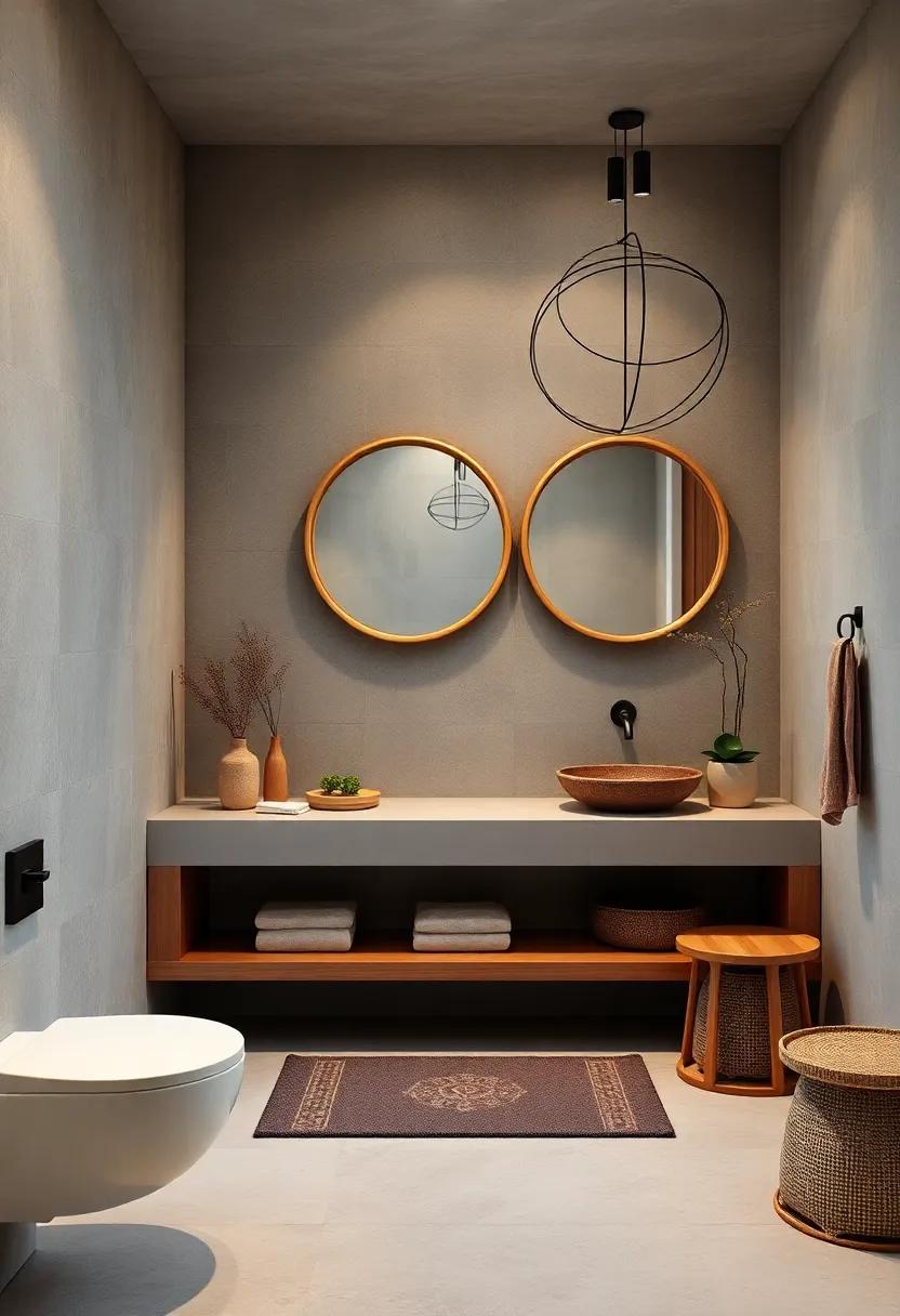 Zen-Inspired Faces: Consider incorporating round⁤ wooden mirrors, adding a minimalist yet elegant focal‍ point