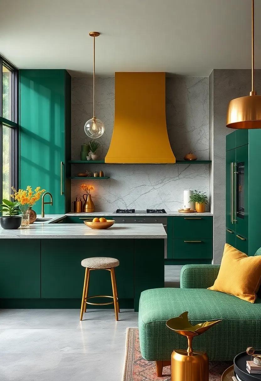 Elevate Elegance: Discover the Allure of Forest Green and Gold Luxury Kitchens