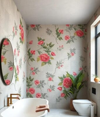 26 Stunning Floral-Patterned Bathroom Wall Tiles to Transform Your Space 26 Stunning Floral-Patterned Bathroom Wall Tiles to Transform Your Space
